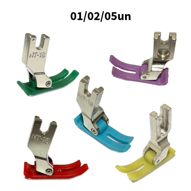 Kit 01/02/05 Calcador MT18 Pezinho Sapatilha Deslizante Teflon Reta Industrial