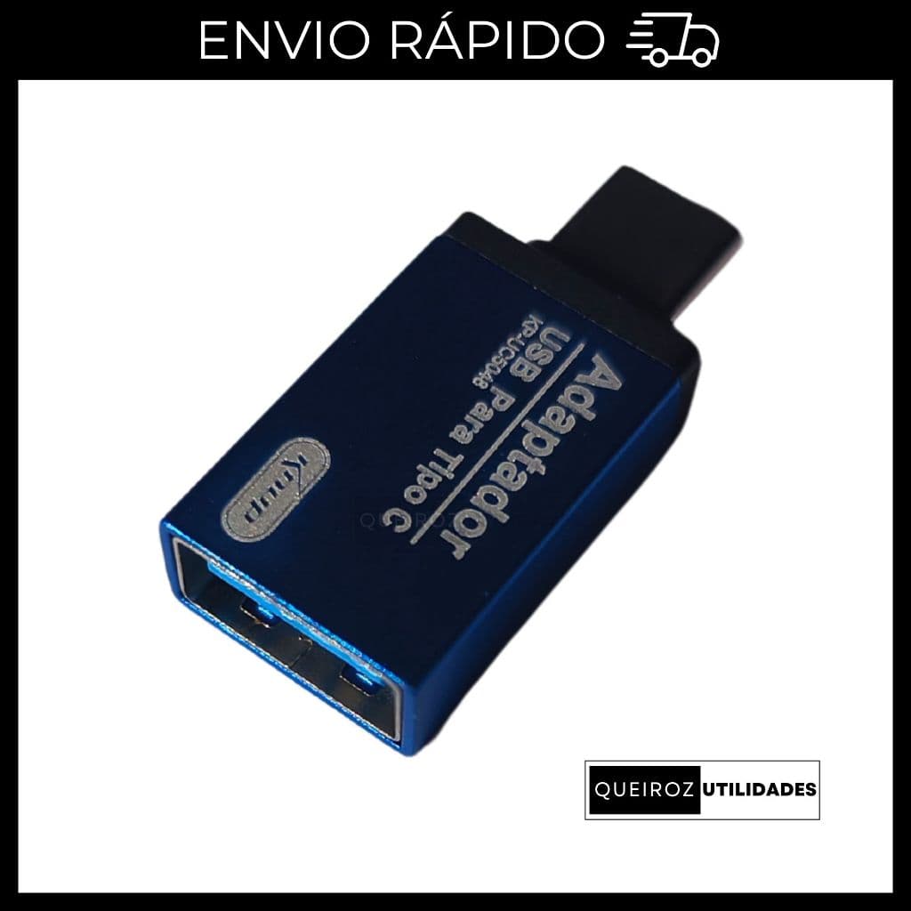 Adaptador OTG Premium USB3.0 Plug Fêmea P/USB-C Macho Tipo C 5g Dados Carregamento Celular Tablet