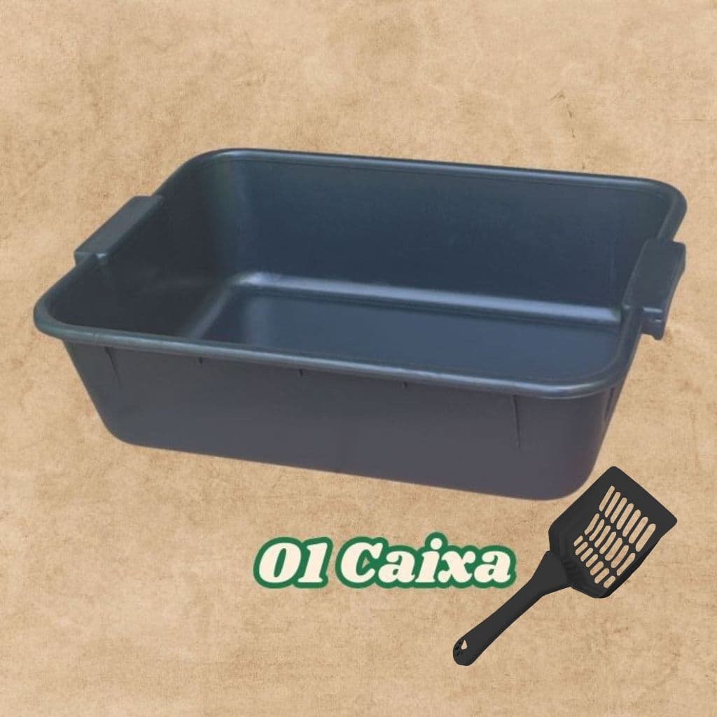 Caixa de Areia para Gato Grande - Caixa Areia Gato - Bandeja higiênica para gatos