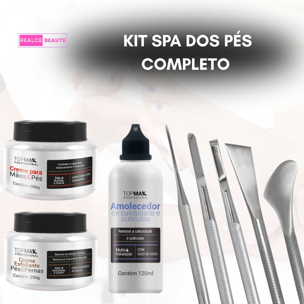 Kit Spa dos Pés Completo + Kit Profissional 5 Peças