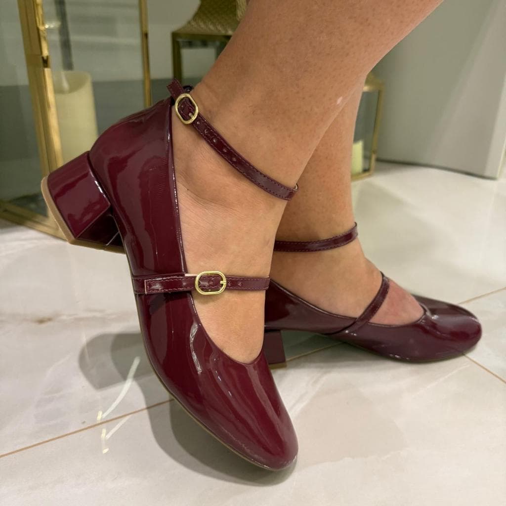 SHOW SHOW SCARPIN FEMININO MARY JANES SALTO 3 CM