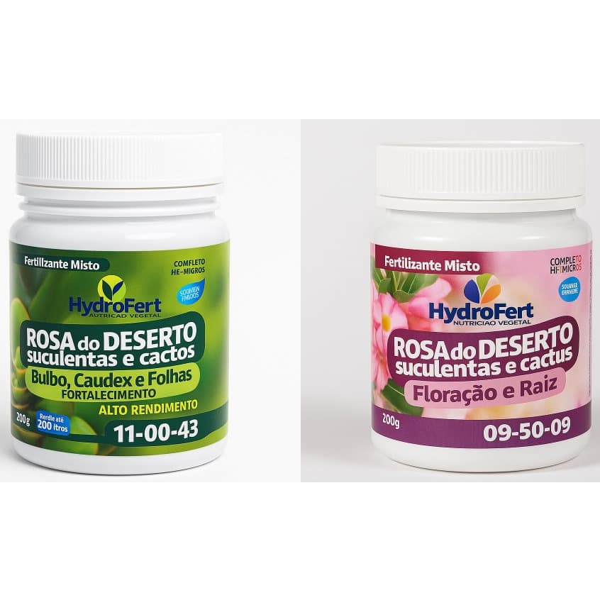 Fertilizante Rosa Do Deserto BULBO CAUDEX E FOLHAS + FLORAÇÃO E RAIZ