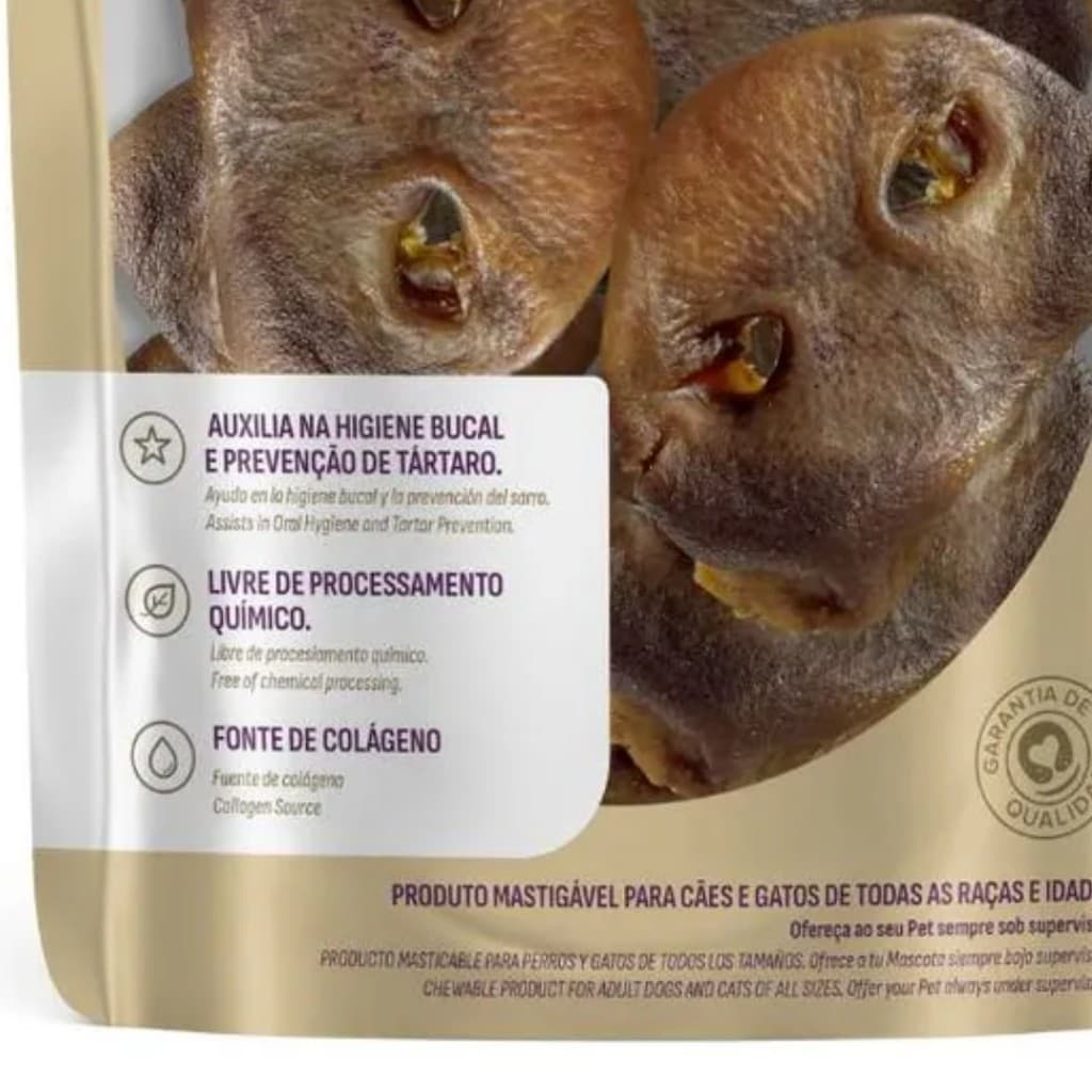 10 Unid. - Focinho Suíno Mordedor Mastigável 100% Natural