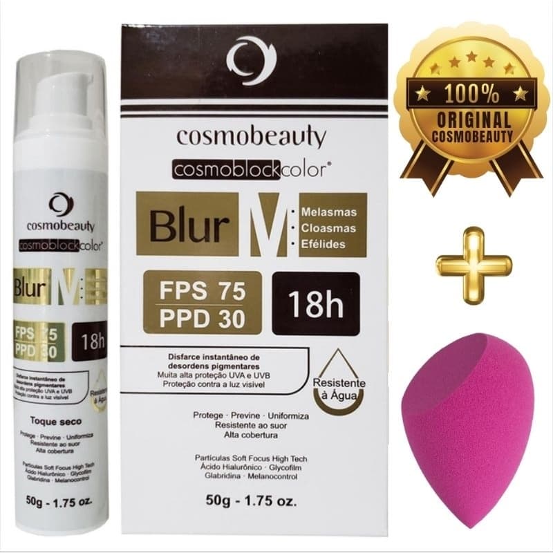 Blur M FPS 75 | PPD 30 18h de Proteção - Protetor Solar, Mancha, Melasma. Cosmobeauty