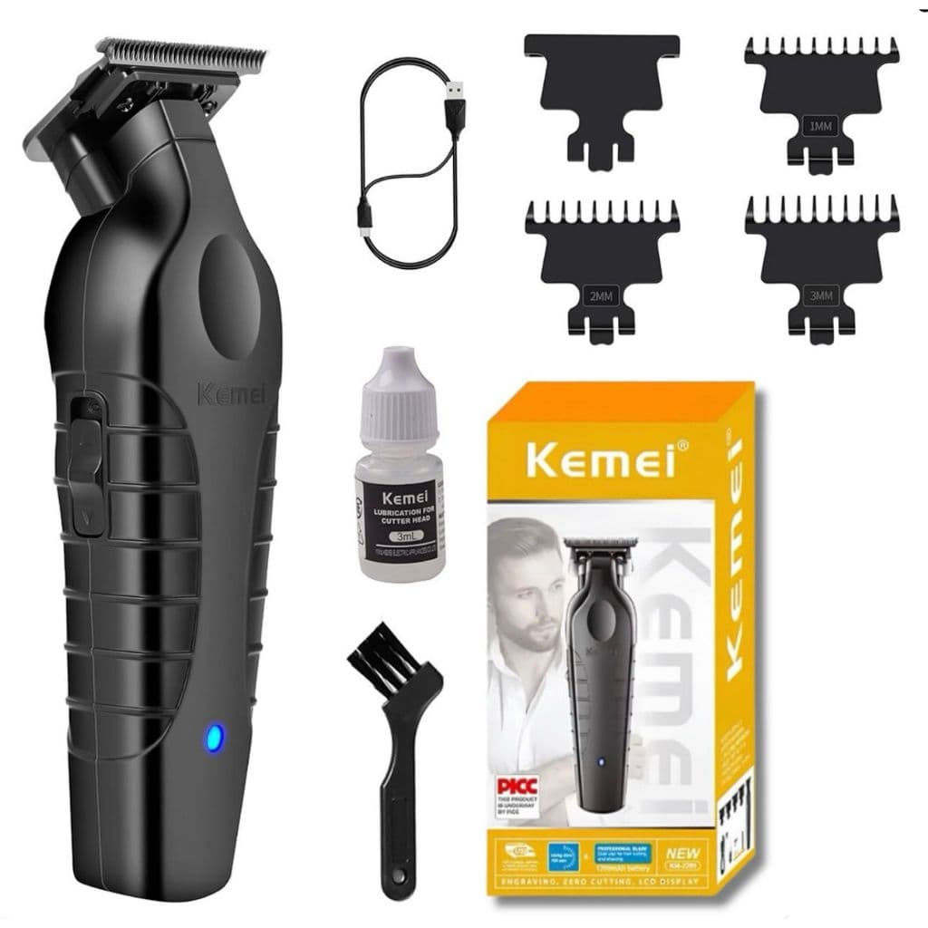 Máquina De Acabamento Kemei Km-2299 Profissional Original Barbeador Elétrico - Bivolt