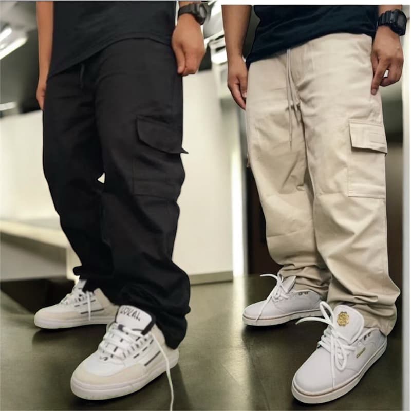 KIT 2 CALCA CARGO UNISSEX 6 BOLSO MODA SKATE LANÇAMENTO