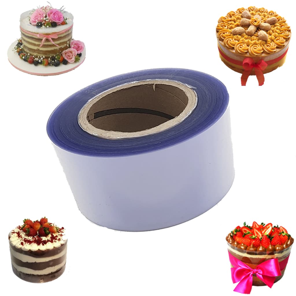 Rolo de acetato bobina com 8 cm 130 metros para confeitaria Planeta Confeiteiro