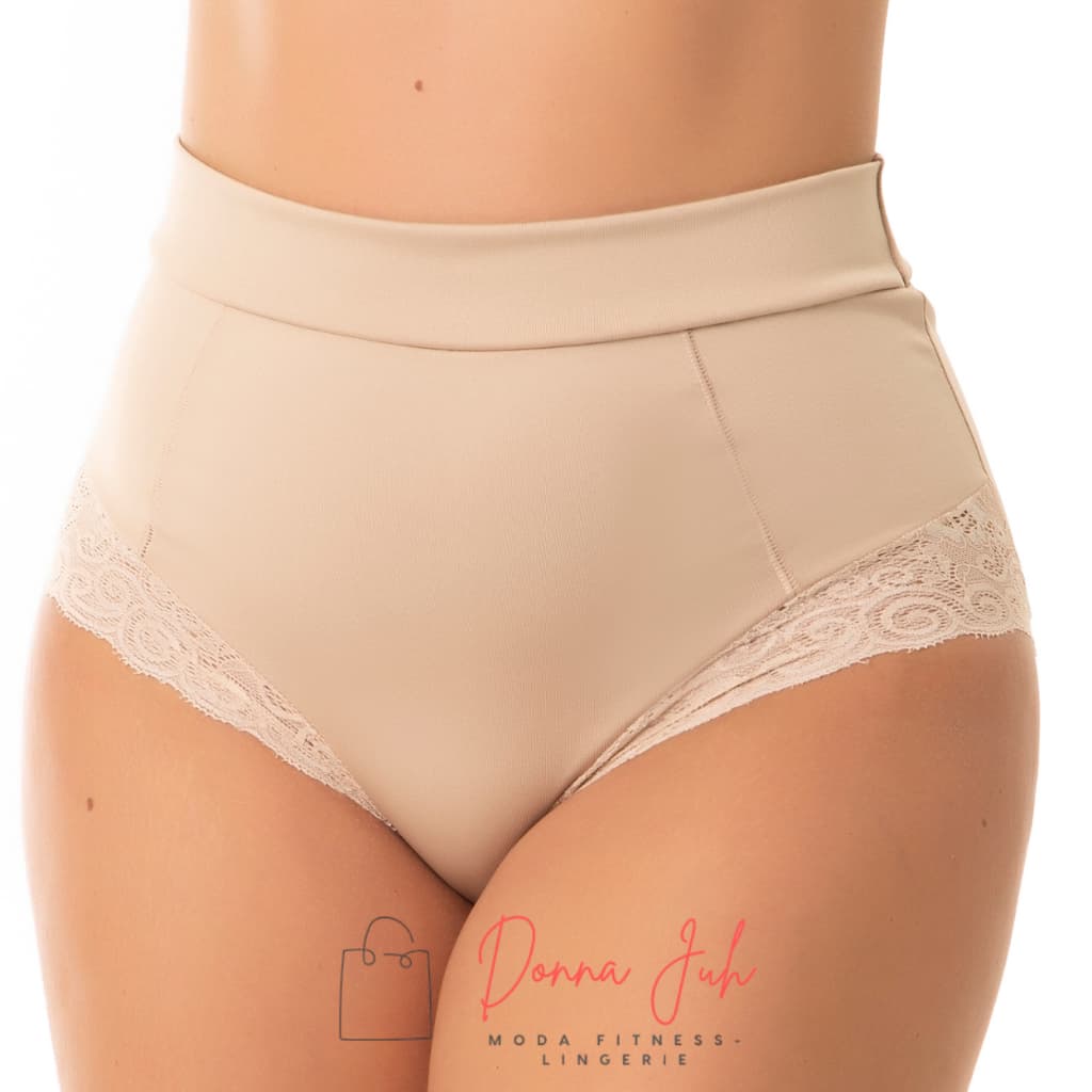 Kit 2 Calcinha Modeladora Cintura Alta com Renda – Conforto e Sustentação P M G GG