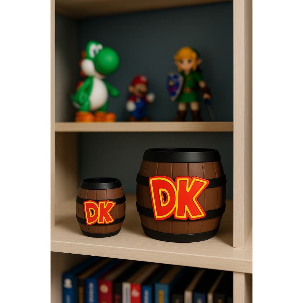 BARRIL DONKEY KONG 3D | DECORAÇÃO GEEK GAMER - PERFEITO PARA ESCRITÓRIO, SALA OU QUARTO