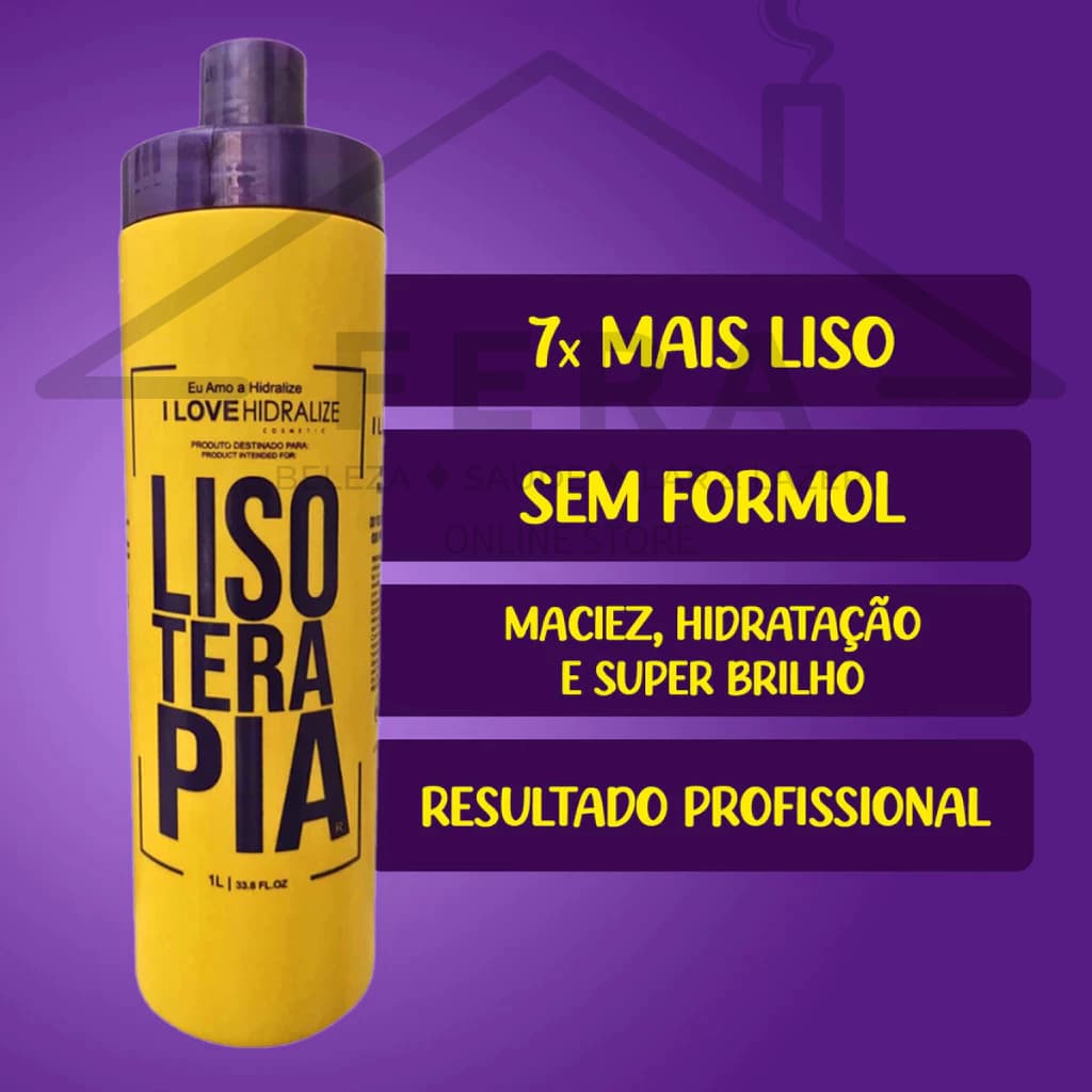 Progressiva Lisoterapia "Sem Formol" 1L Orgânica - Liso Extremo - Hidralize