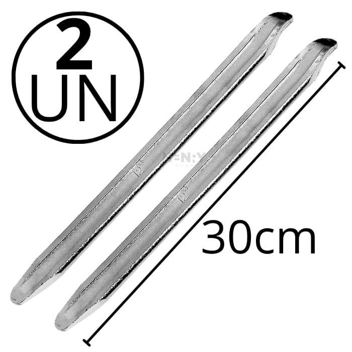 Kit 2 Espátulas Borracheiro Chata 30cm Para Desmontar Pneus