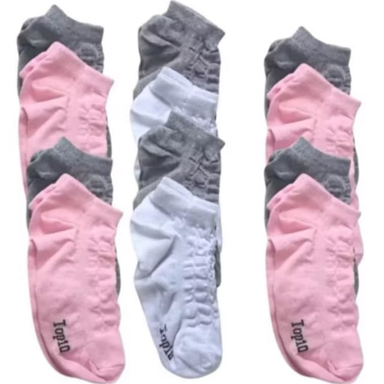 KIT 6 a 15 pares de Meia feminina soquete menor preço direto da fabrica Algodão