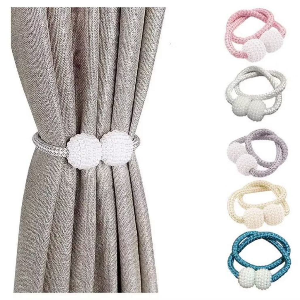 Kit 2/4 Prendedores De Cortina Magnético Abraçadeira Presilhas