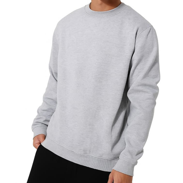 Blusa Moletom Básico Liso Gola Redonda Flanelado Adulto e Juvenil