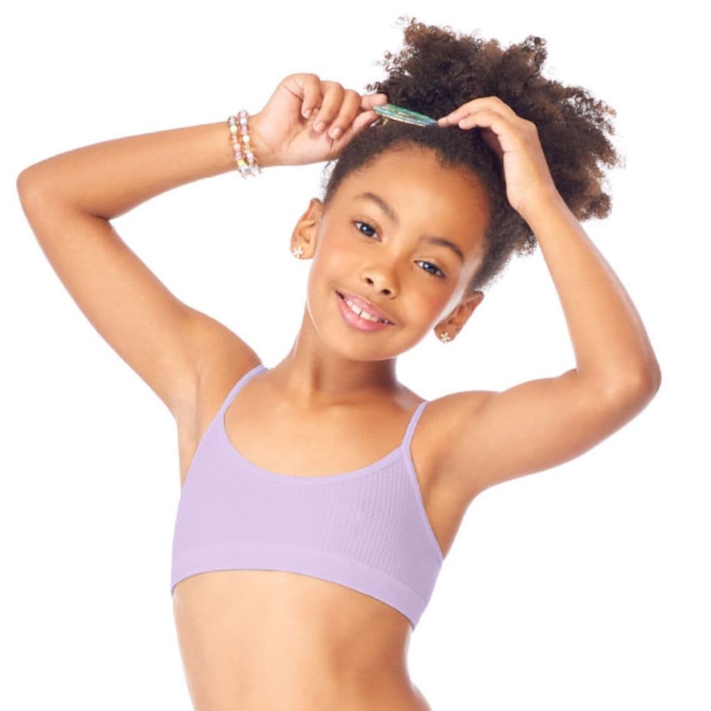 Sutian Infantil Menina Moça Top Sutiã Sem Costura Alça com Regulagem Lingerie Criança