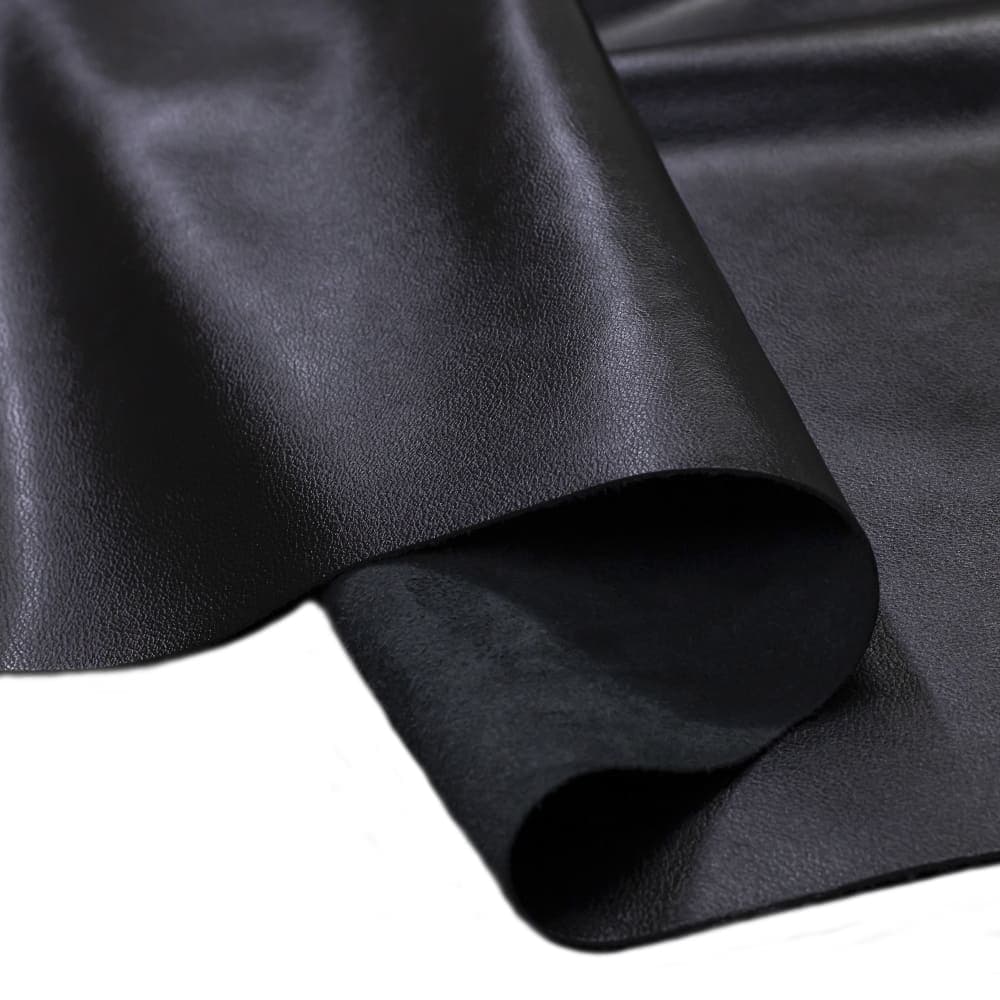 Painel de Couro Legítimo Tipo Fly 25x50cm – Placa Natural e Macia - Retalho 10/12 linhas - Acessórios - Cor: Preto