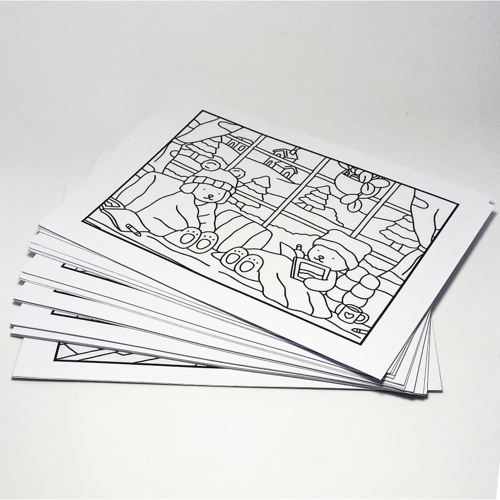 Miolo Livro de colorir BG com Papel 180g Tamanho A5 (SEM CAPA E SEM ENCADERNAÇÃO) SOMENTE FOLHAS