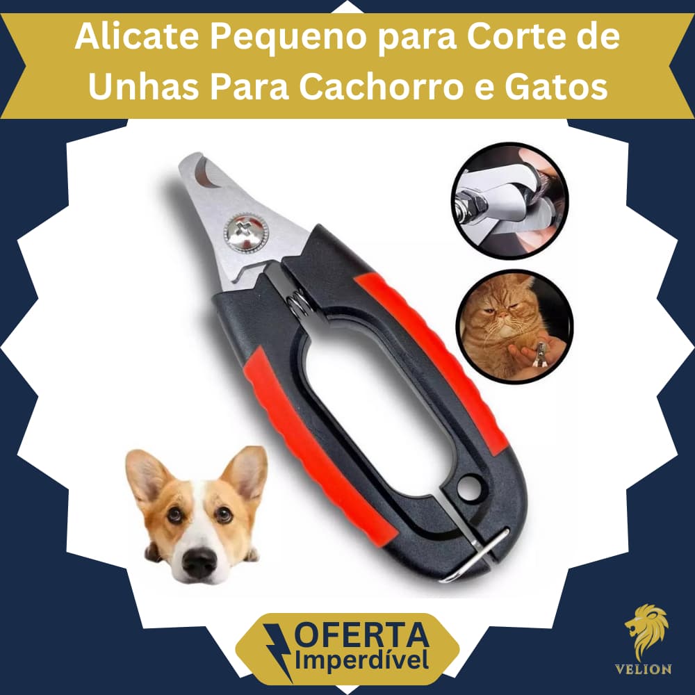 Alicate Pequeno Profissional Corte de Unhas Para Cachorro e Gatos Cortador Seguro
