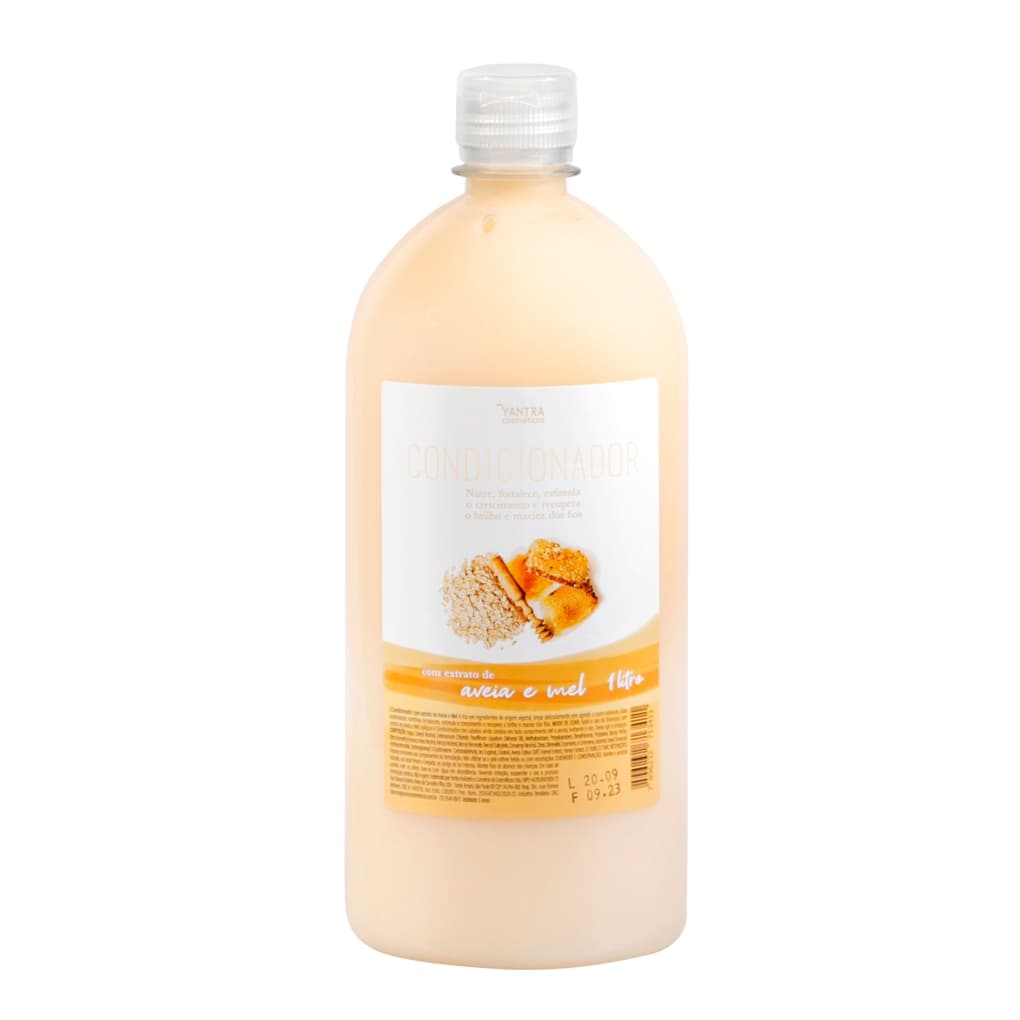 CONDICIONADOR para CABELOS - AVEIA e MEL ( 1LITRO ) - YANTRA COSMÉTICOS -