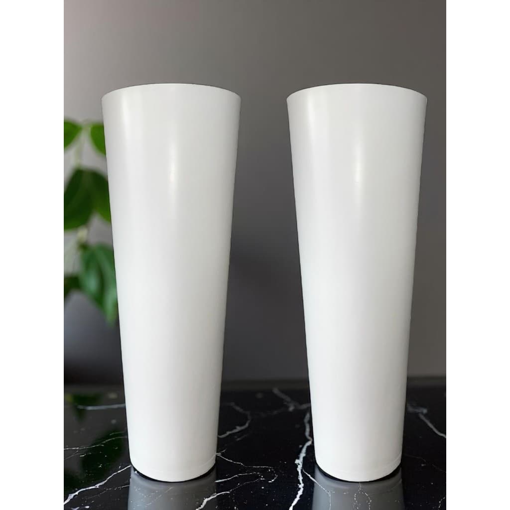 Kit 2 Vasos para plantas Cone em Polietileno Mordeno Luxo Brilhante decorativo para casa, jardim