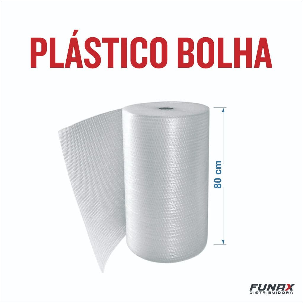 Plástico Bolha 100 Metros Bobina 80x100 - Transparente, Embalagem Ecommerce para Proteção