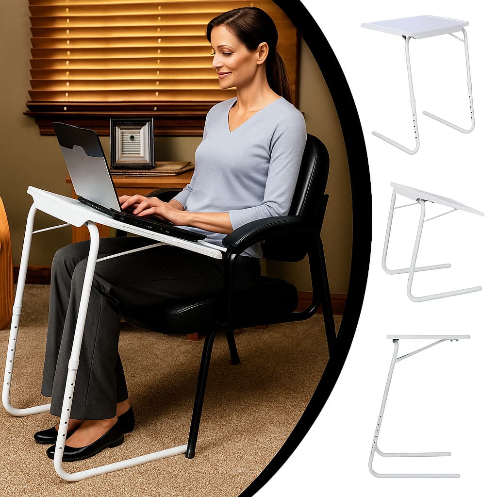 Mesa Dobrável Modelo novo Branca Dobrável Multiuso Notebook