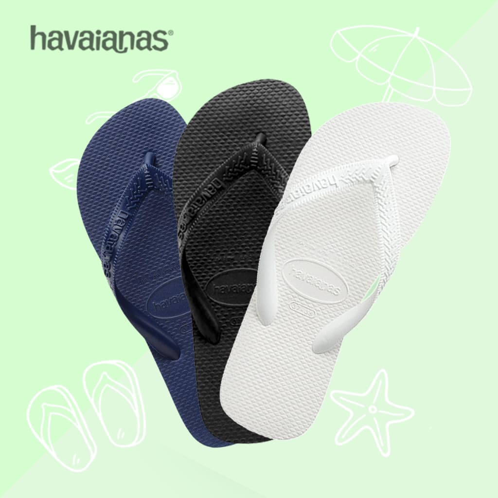 Havaianas Chinelo Top Branco Original Masculino Feminino Sandália Unissex