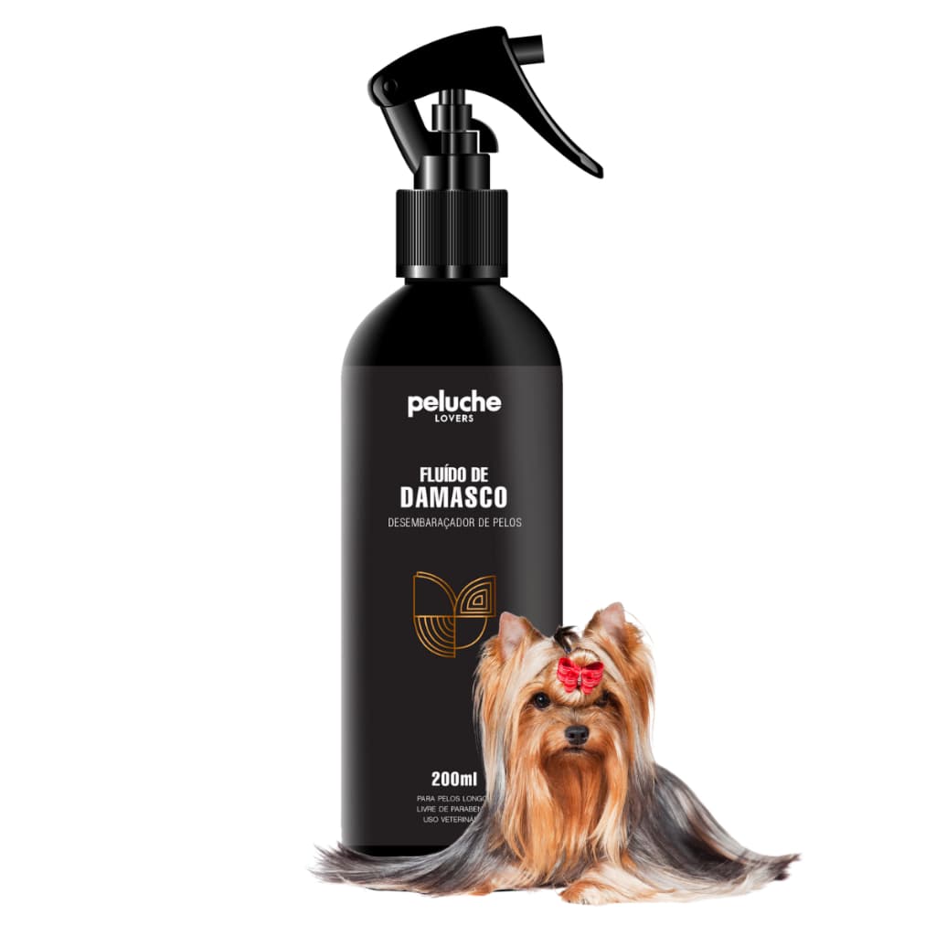 Desembaraçador de Pelos para Cachorros e Gatos Peluche Flúido de Damasco Desembaraçador Pet