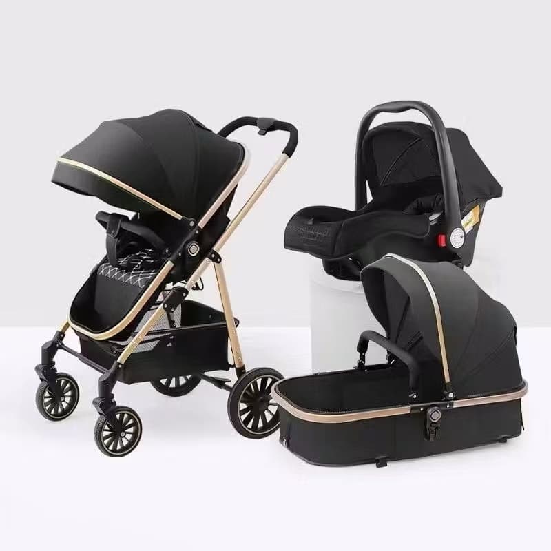 Carrinho Completo 3 EM 1 Com Moisés e Bebe Conforto - Modelo Europeu Luxo