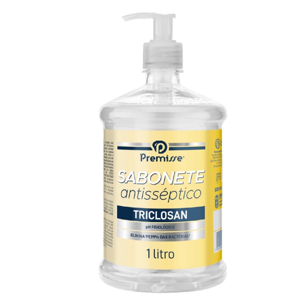 Sabonete Liquido Antisséptico Triclosan Elimina 99,99% Bactérias 1 Litro