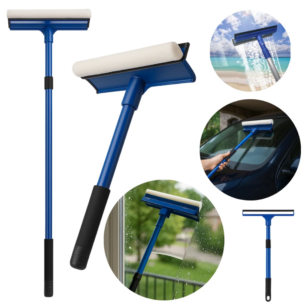 MOP Limpa Vidros Janelas Espelhos BOX Lava e Seca Rodo Mágico Rodinho Sacada Cabo Profissional