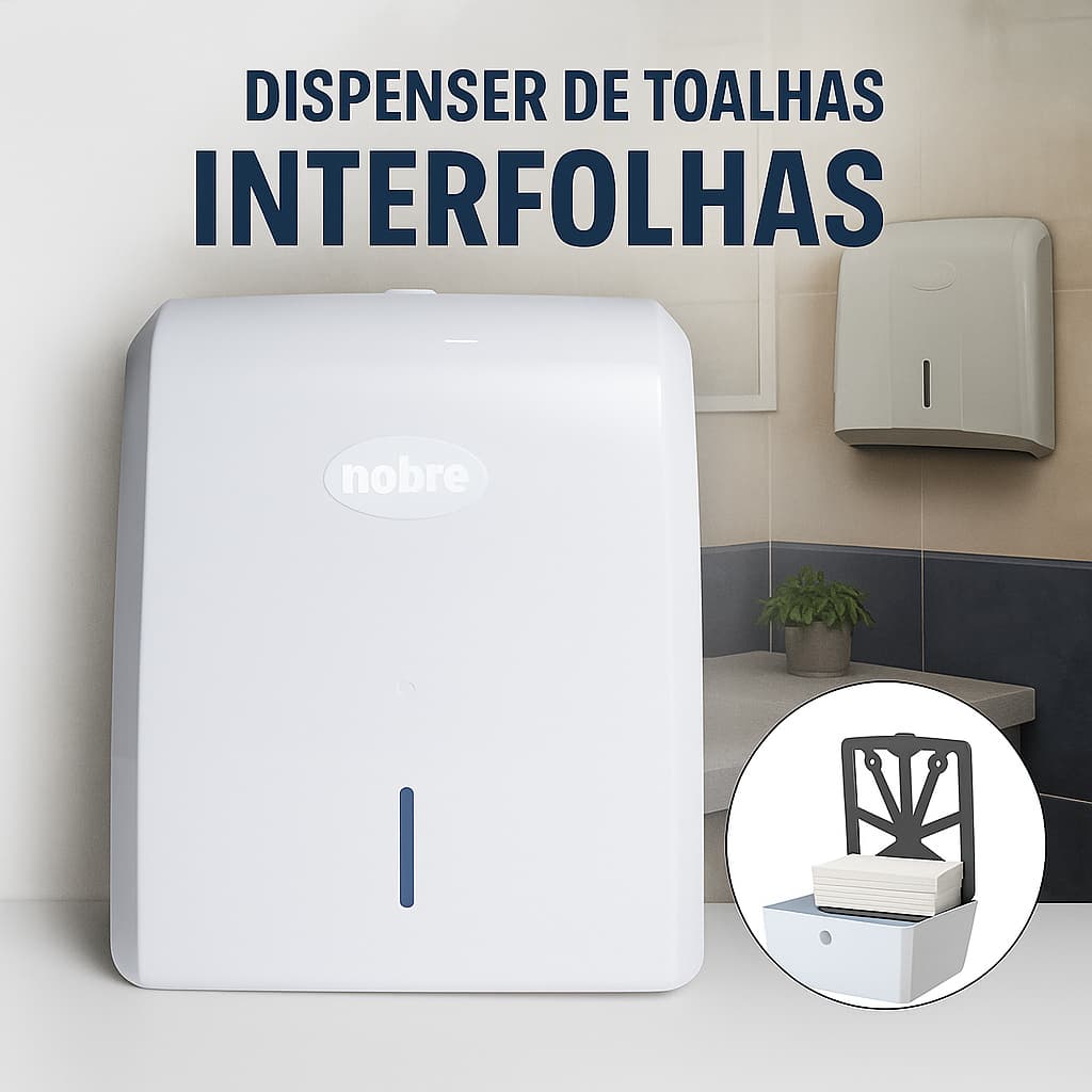 Dispenser Papel Toalha Interfolha Para Comercio/Banheiro/Escritório/Restaurante - Nobre