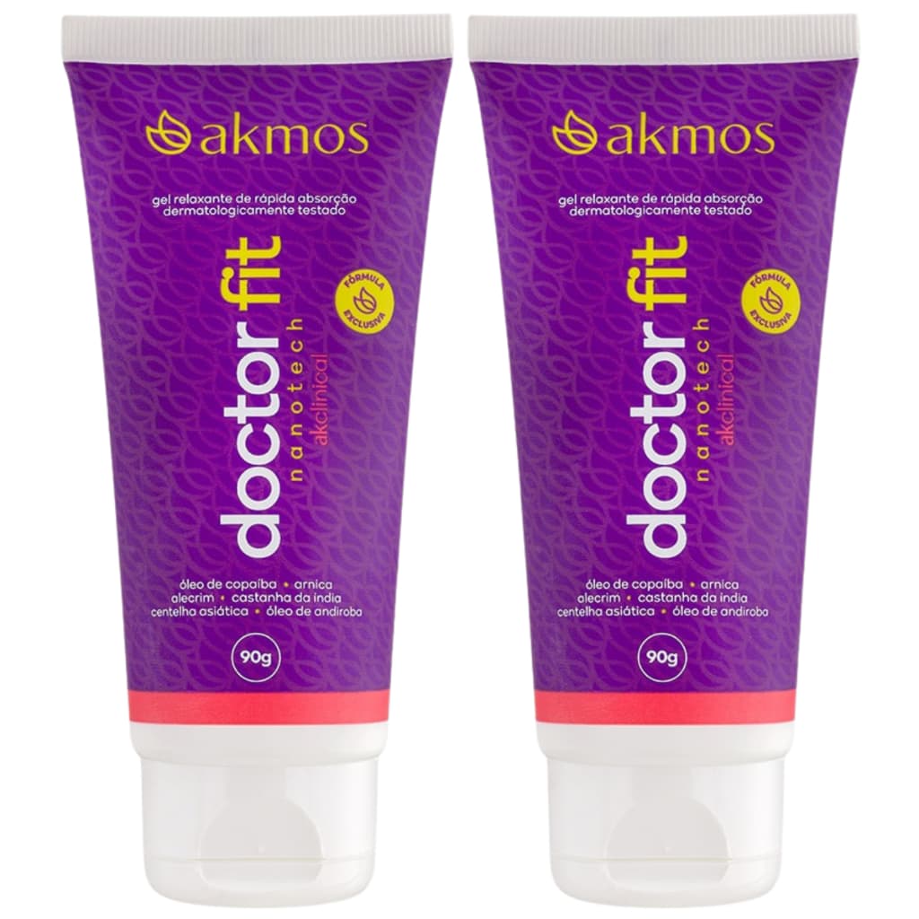 Kit 2 Gel Massageador Doctor Fit Akmos Para Alívio das Dores Imediato