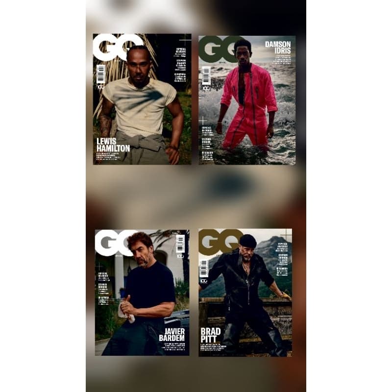 Revista Gq Edição 156 Junho 2025 Brad Pitt, Javier Bardem,  Damson Idris e Lewis Hamilton