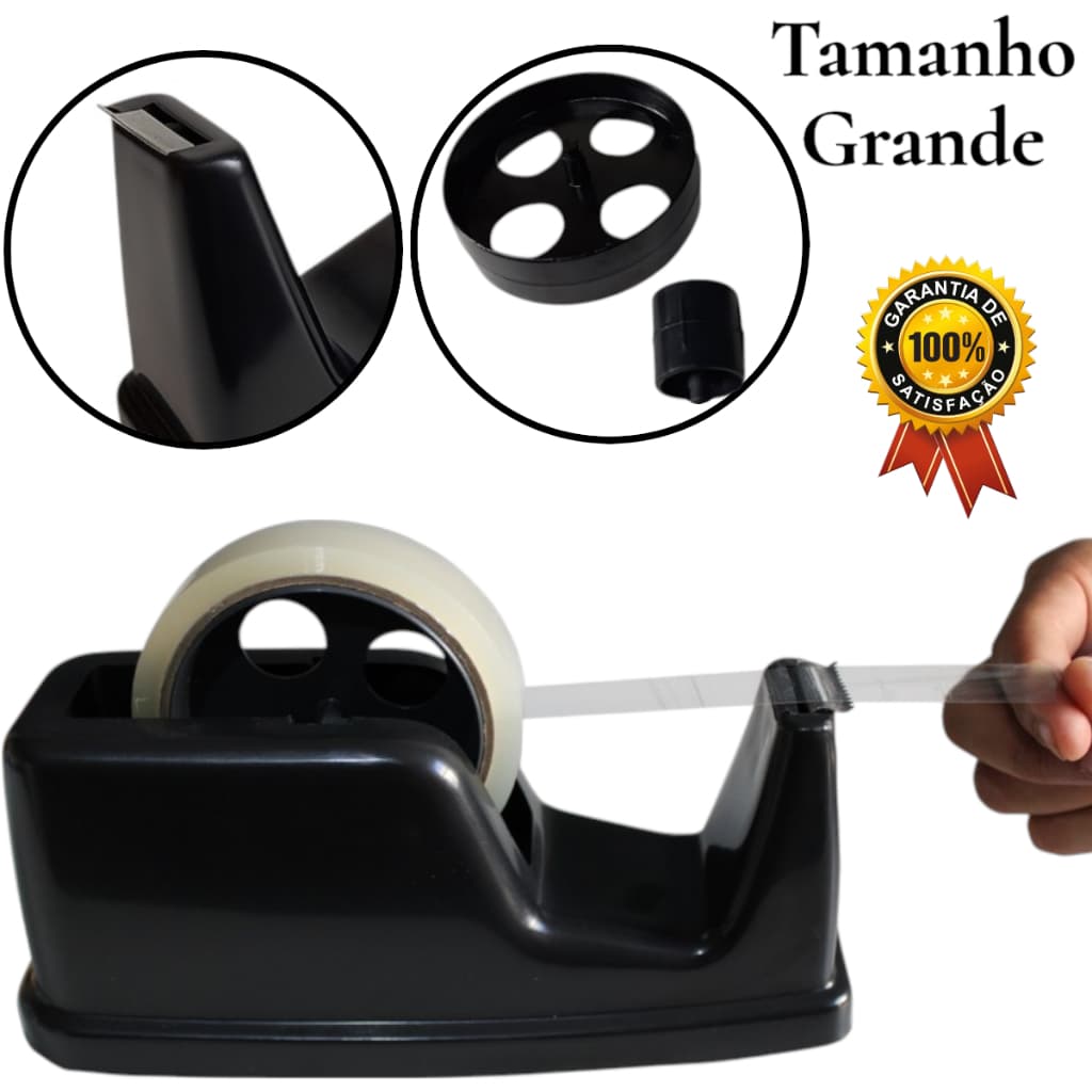 Suporte Adaptador Aplicador de  Fita  Adesiva Pequena E Grande Reforçado