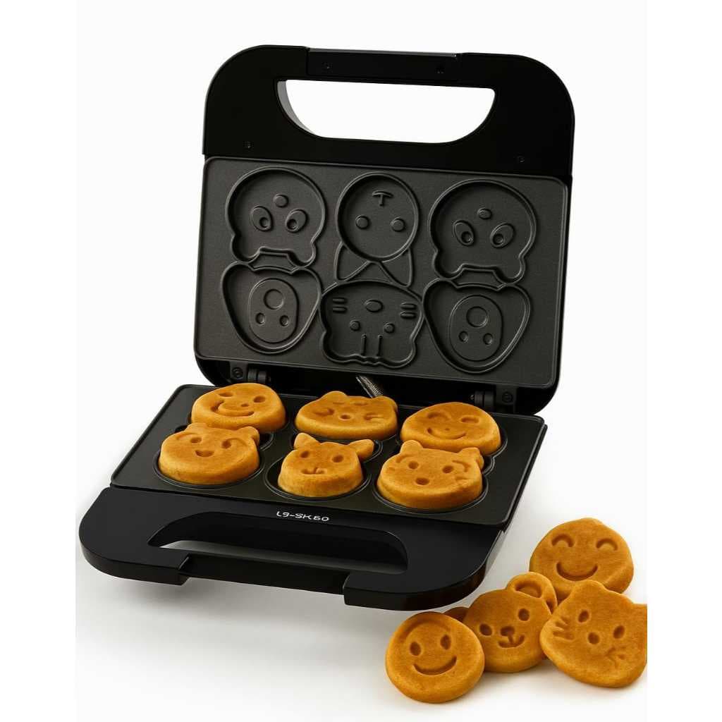 Maquina Donuts Infantil Elétrica De Biscoito Desenho Sanduicheira Animada Voltagem - 110V