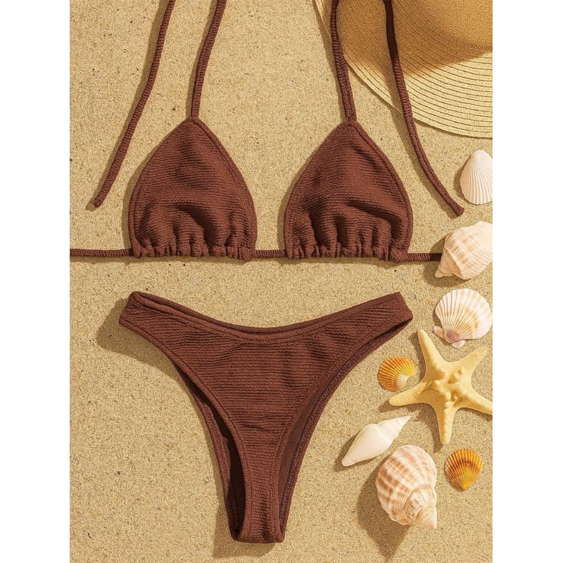 conjunto biquíni asa delta cortininha anarruga texturizado premium