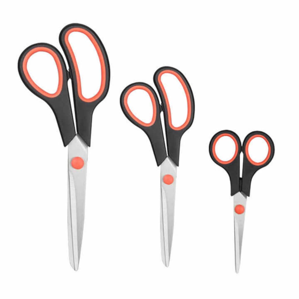 Kit 3 Tesouras LUATEK Aço Inox – Corte Preciso para Costura, Artesanato, Escritório e Uso Doméstico