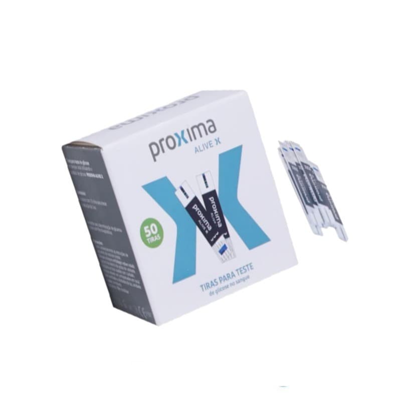 50 Tiras Teste Glicose No Sangue Proxima Alive X