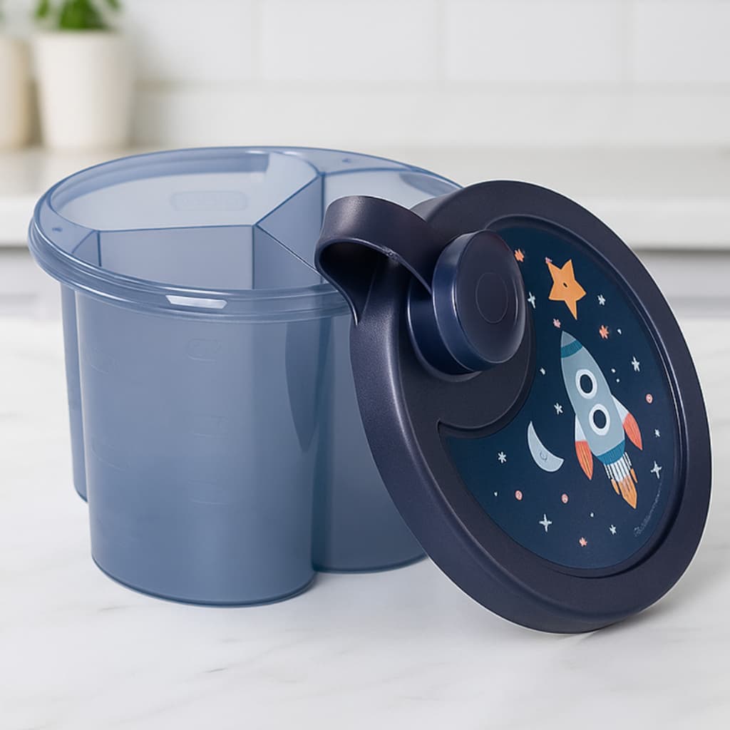 Porta Leite em Pó Nan Dosador Infantil 300ml Fórmula Livre de BPA Baby