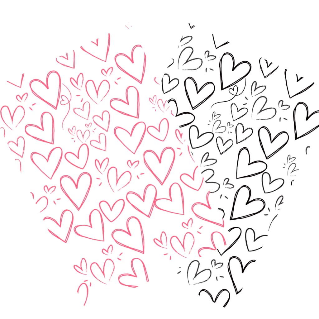 Papel Seda Estampa Coração 50 Folhas - Tamanhos 30x50, 30x70 e 50x70cm Artesanato Presente Papelaria