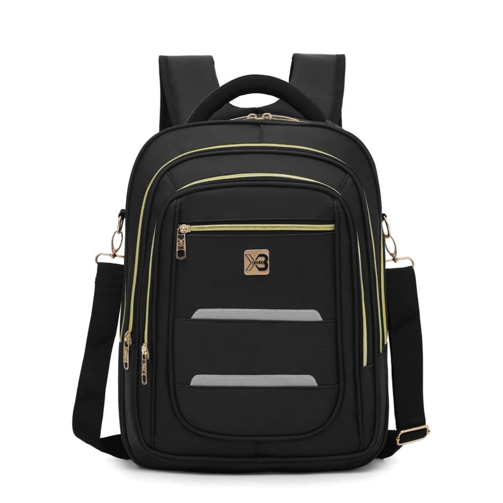 Mochila Notebook Faculdade Zíper Dourado Feminina Masculina Bolsa Prova D'água C/ Alça Laptop