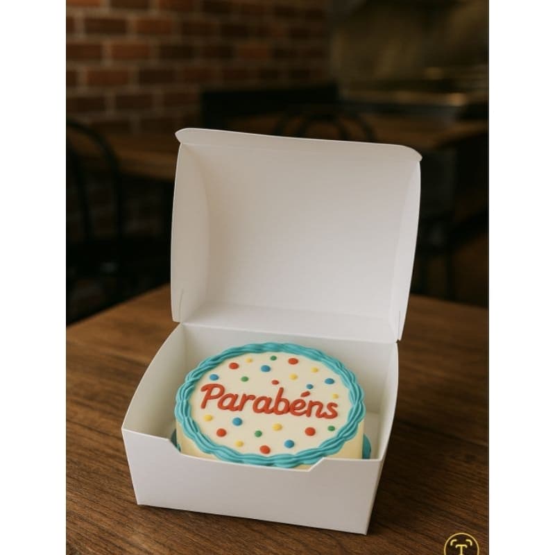 Caixas Embalagens brancas bento cake donuts biscoitos  12,5x12,5x7,5cm