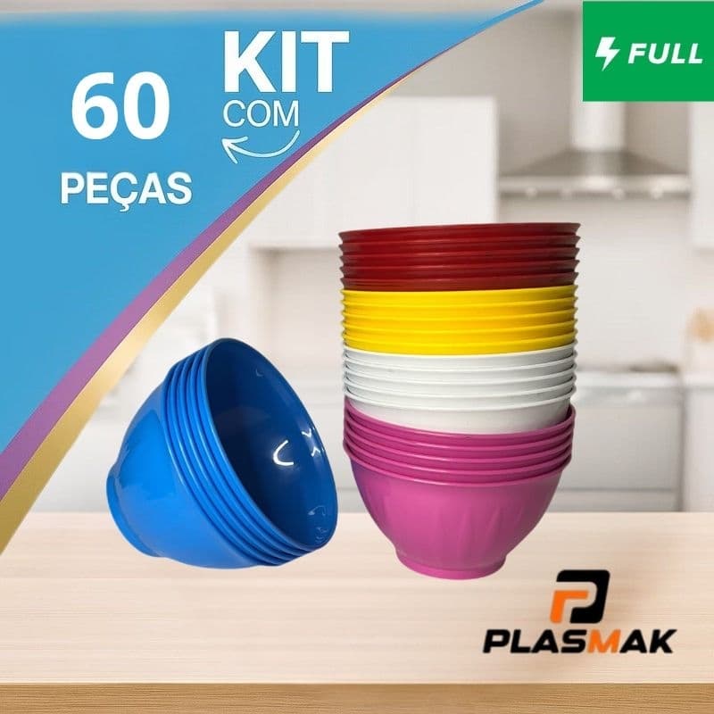 Kit 60 Cumbucas 500ML Bowl Para Sopa E Sobremesa Sopas Caldos Gelatinas Açai Porções Sorvetes