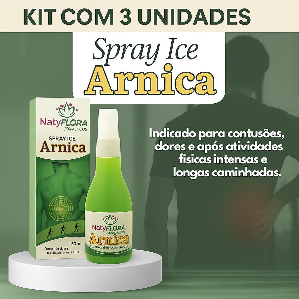 Kit Com 3 Spray Ice Arnica 150ml Alívio Imediato