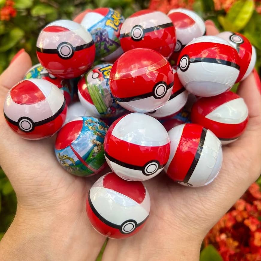 Pokébolas com Miniaturas Pokémon – Kit com 12/24/48 Unidades Lacradas e Sortidas | Presente e Festa