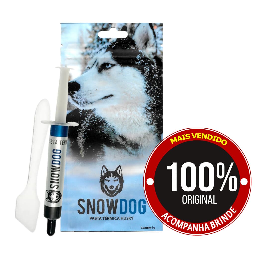 Pasta Térmica SnowDog Husky 1g / 3g  Com Adesivo Original - Processadores, Vga, XBOX, Playstation