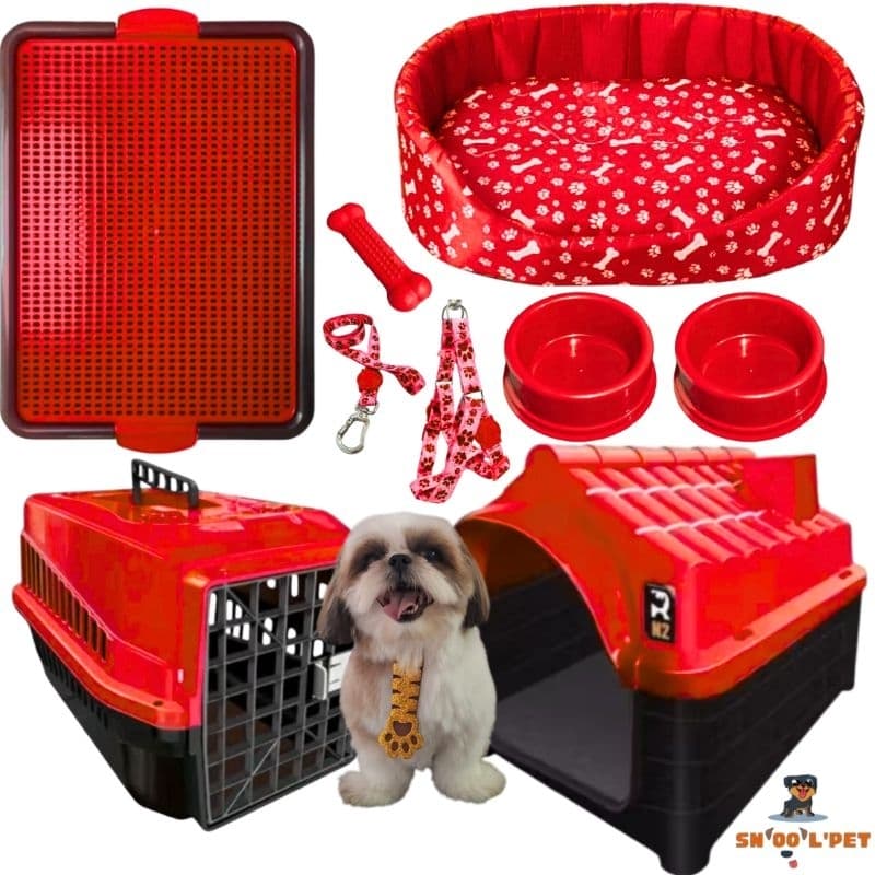 Kit Cachorro Completo N2 Cama Pet MP Comedouro Cachorro Pequeno