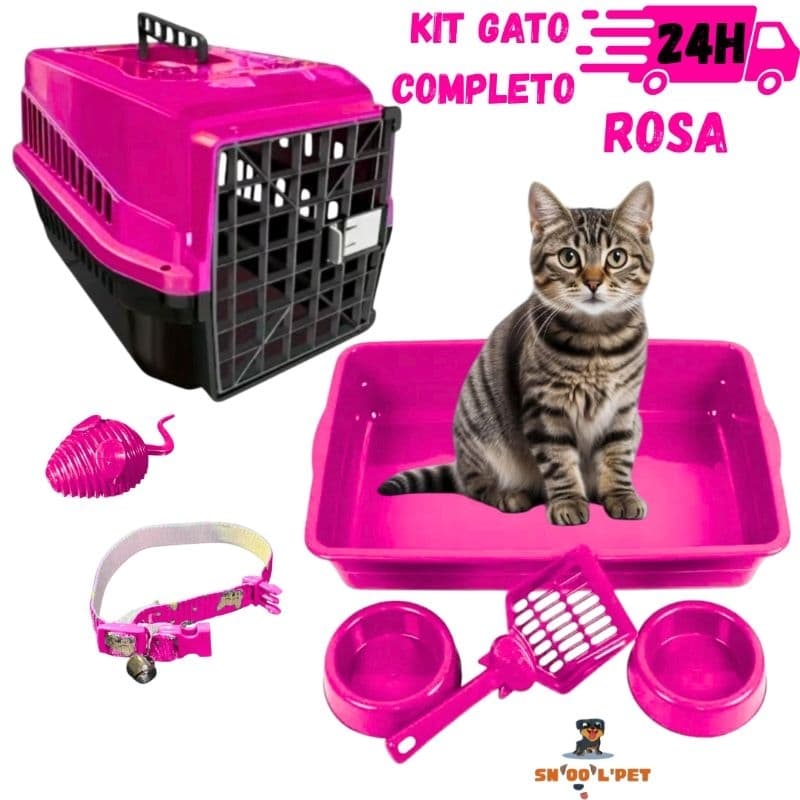 Kit Para Gato Caixa de Areia Completo Itens Para Gato Caixa de Transporte