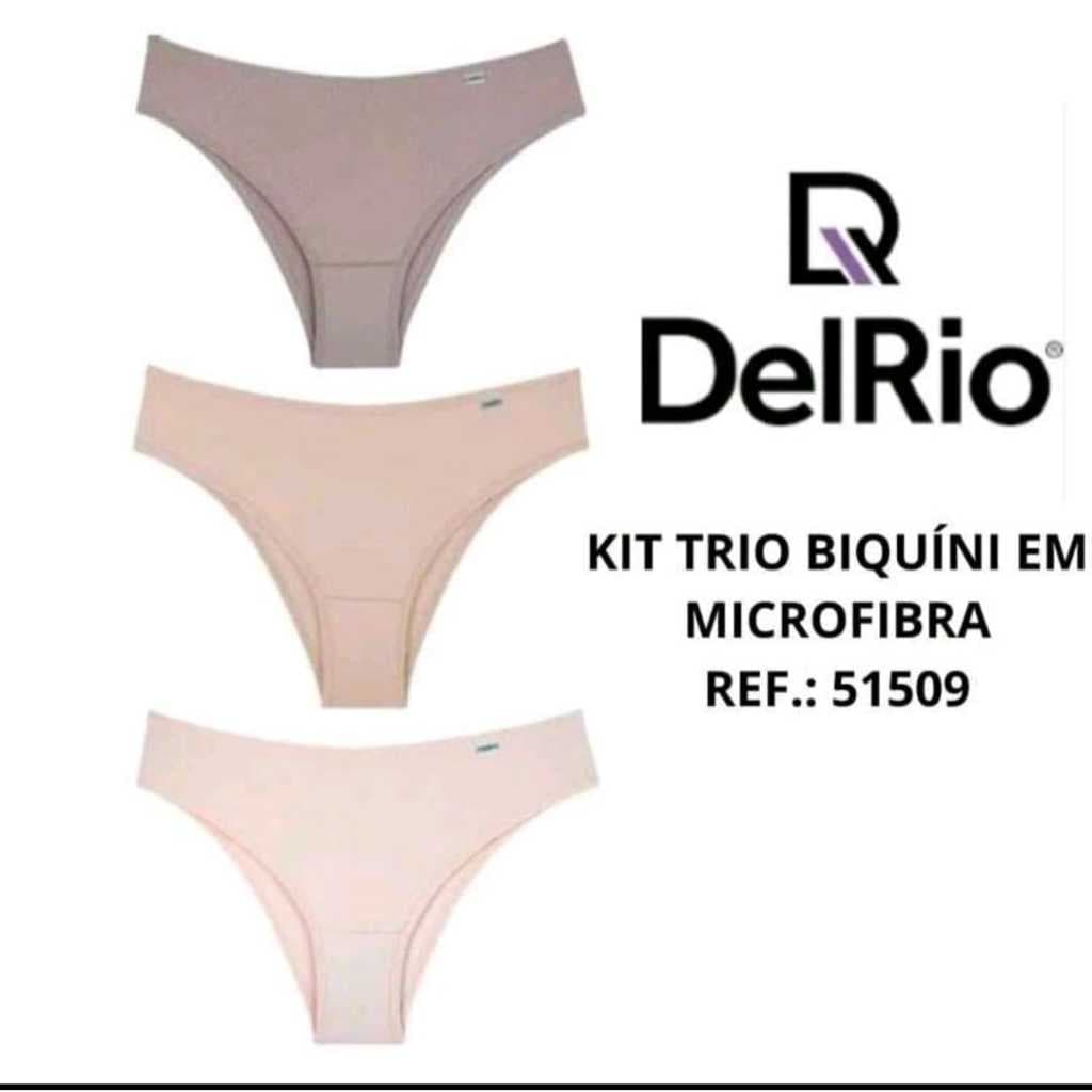 KIT 3 calcinha biquini microfibra DELRIO